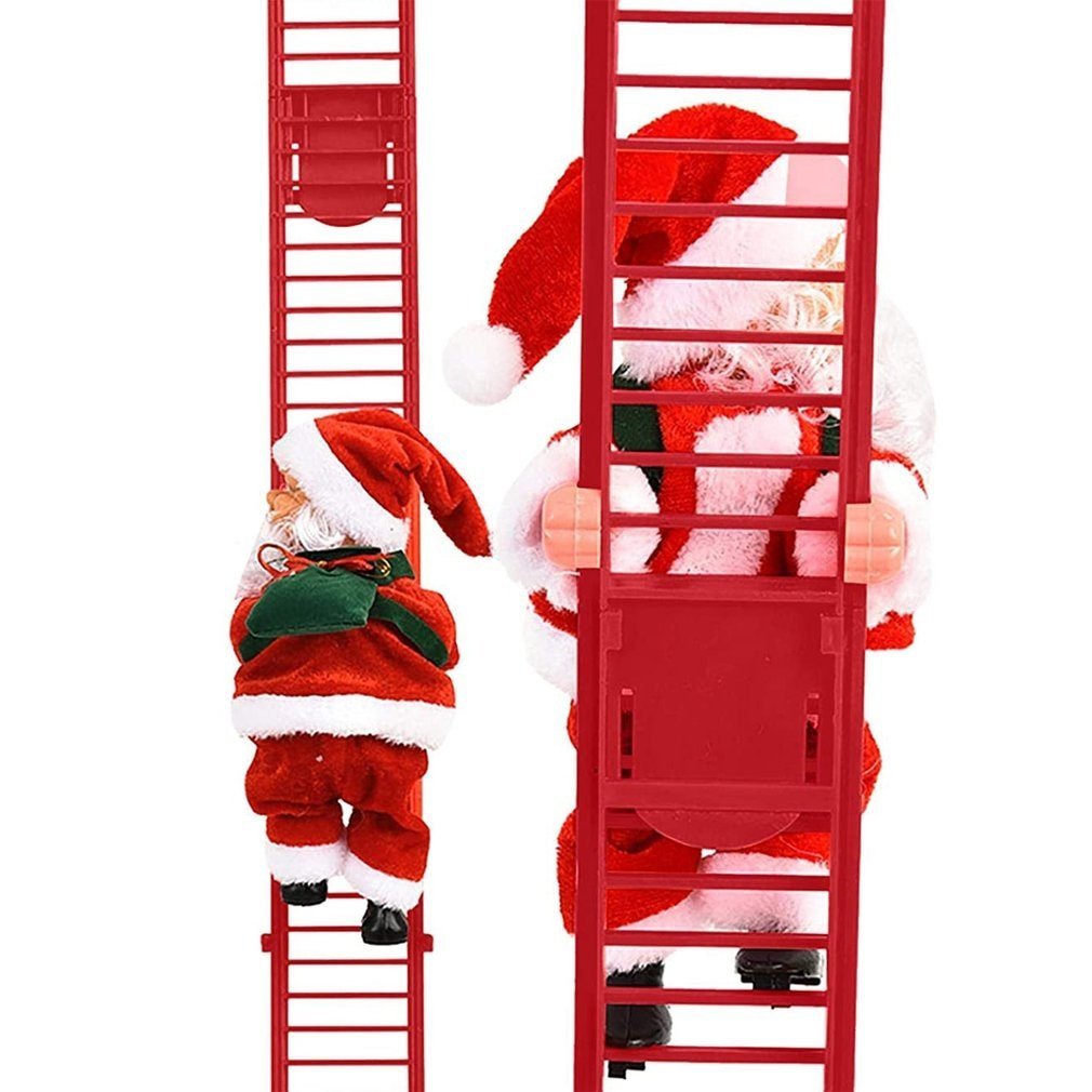 Santa Ladder™ – Magische Klimmende Kerstman met Muziek & Beweging (45cm)