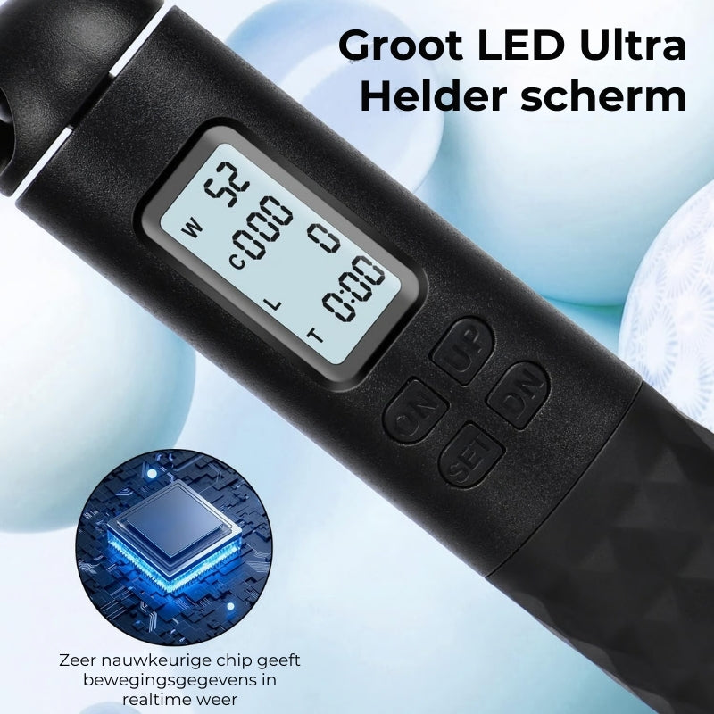 FitRope Pro , Draadloos Springtouw, Slim Verzwaard Springtouw