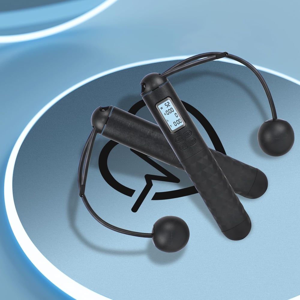 FitRope Pro , Draadloos Springtouw, Slim Verzwaard Springtouw