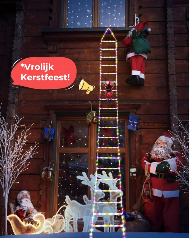 LED kerstman klimladder – Kerstdecoratie voor binnen en buiten